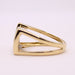Ring Large yellow gold and diamond pavé ring 58 Facettes
