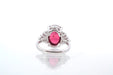 Ring 53 Ring White gold Tourmaline cabochon Diamonds 58 Facettes 25428 25449