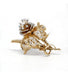 Brooch 6.2 cm x 5 cm x 2.5 cm / Yellow and white / 750 Gold and 950 Platinum Diamond Bouquet Brooch 58 Facettes 210004R