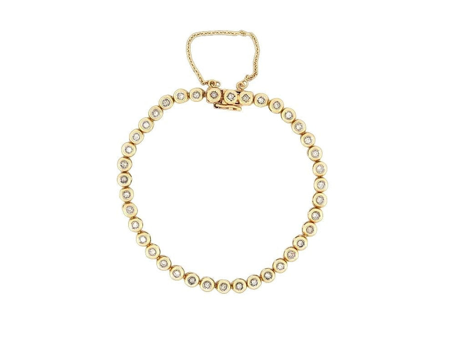 Bracelet vintage bracelet tennis serti de 39 diamants 1ct en or jaune 18k 58 Facettes 256655