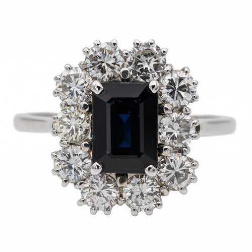 Bague 55 Bague Or blanc Saphir 58 Facettes 2602108CN