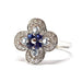 Ring Flower ring Sapphires, Aquamarine, Diamonds 58 Facettes
