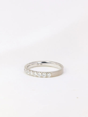 Bague 58.5 Demi-Alliance américaine diamants 0,72 ct 58 Facettes J116