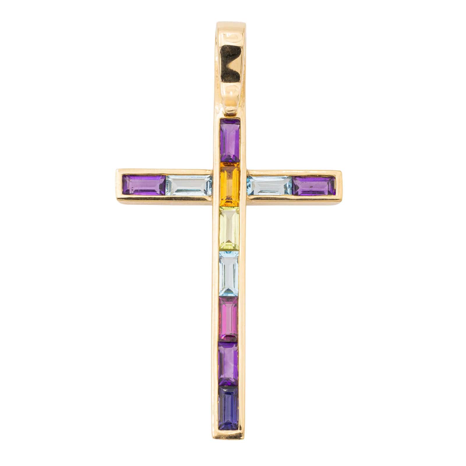 Pendentif Croix Guy Laroche - Métal Doré - Superbe état Occasion