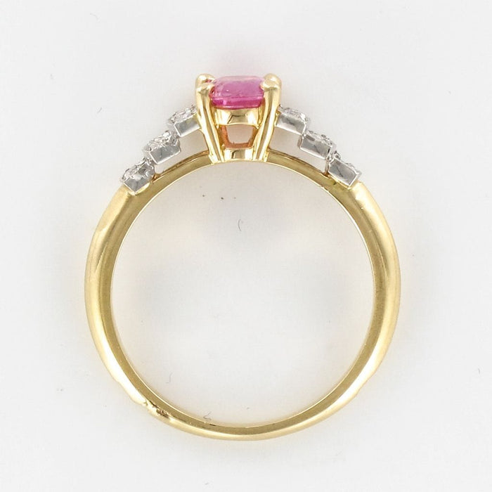 Bague 50 Bague saphir rose et diamants brillants 58 Facettes G49-8184685-50-1