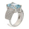 Bague 53.5 Bague  aigue-marine pavage diamants 58 Facettes G3417