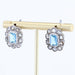 Earrings Antique aquamarine daisy and rose-cut diamond earrings 58 Facettes 21-717