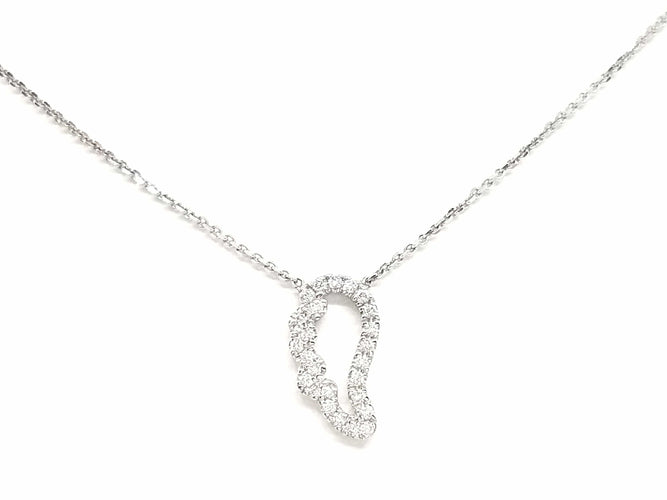 Collier Collier Aile d'ange Or blanc Diamant 58 Facettes 579298RV