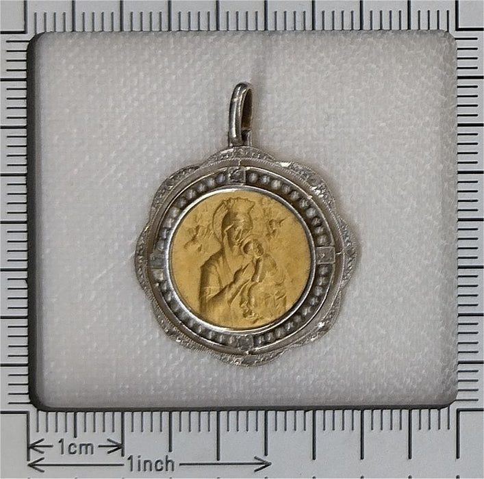 Pendentif Médaille Art déco diamants et perles 58 Facettes 23191-0416