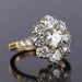 Bague 54 Bague diamants marguerite platine or 58 Facettes F70HL