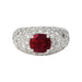Ring 49 Diamond paving bangle ring, 1,78 carat ruby. 58 Facettes 30945