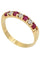 Bague DEMI-ALLIANCE RUBIS ET DIAMANTS 58 Facettes 054131