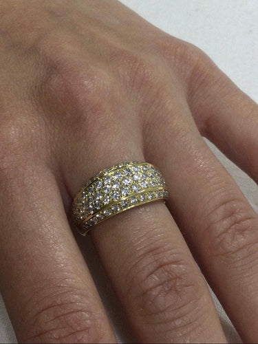 Bague 54.5 Bague Bandeau Pavage Diamants 58 Facettes