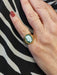 OLD GREEN AGATE SIGNET RING 58 Facettes 069421