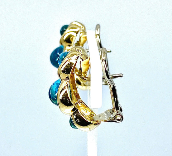 Boucles d'oreilles Boucles d’oreilles Topazes cabochons 58 Facettes AB234