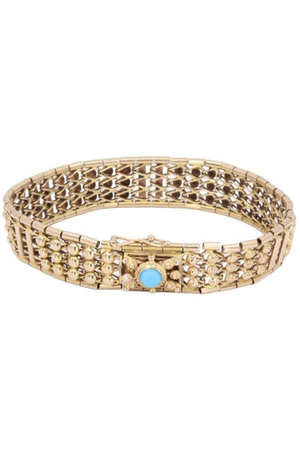 Bracelet Bracelet Or jaune Turquoise 58 Facettes 078681