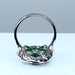 Ring 51 Daisy Ring Gold Emeralds Diamonds 58 Facettes AB216