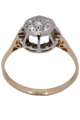 Bague 60 BAGUE ANCIENNE STYLE SOLITAIRE DIAMANTS 58 Facettes 056351