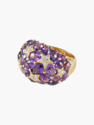 Bague 52 Bague Boule Améthystes 58 Facettes