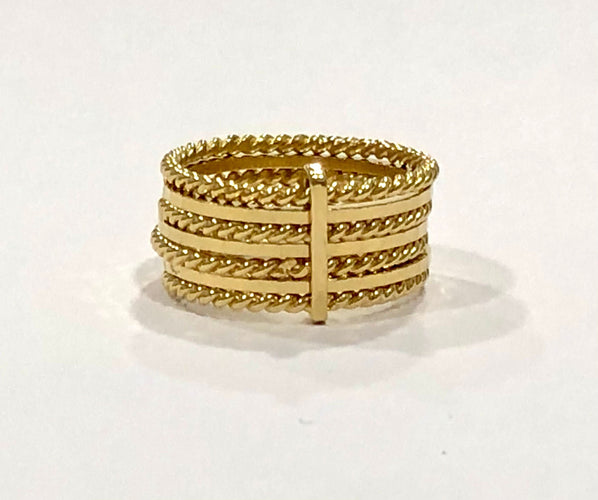 Bague Bague semainier en or jaune 58 Facettes