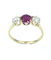 Bague Bague Trilogie or jaune, rubis et diamants 58 Facettes