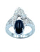 BVLGARI ring. Elisia ring in white gold, diamonds and onyx 58 Facettes