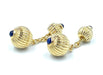 CARTIER cufflinks. Yellow gold and sapphire cufflinks 58 Facettes