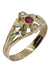NAPOLEON III PEARL AND RUBY RING 58 Facettes 061351