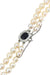 SAPPHIRE AND DIAMOND DOUBLE ROW PEARL NECKLACE 58 Facettes 047511