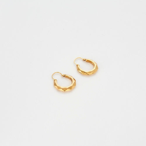 Boucles d'oreilles Boucles d'oreilles Créoles facettées Or jaune 58 Facettes