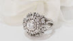Bague 50 Bague entourage Vintage en Palladium et diamants 58 Facettes 29680