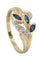 Bague BAGUE MODERNE SAPHIRS ET DIAMANTS 58 Facettes 066151