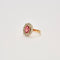 Bague 49 Bague Ancienne Diamants Pierre Rose 58 Facettes