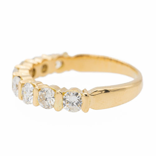 Bague 52 Bague Demi alliance Or jaune Diamant 58 Facettes 2686812CN