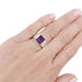Ring 49 Cartier ring, "Tank", white gold, amethyst. 58 Facettes 33125
