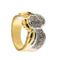 Bague 59 Bagues ruban 2 ors diamants 58 Facettes 14836