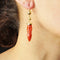 Boucles d'oreilles Pendants d'oreilles anciens or et amphores en corail 58 Facettes 22-049