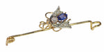 Brooch Gold diamond fly brooch on bar 58 Facettes 22152-0162
