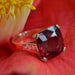 Ring 54 Old art deco cushion tourmaline and diamond ring 58 Facettes 23-067