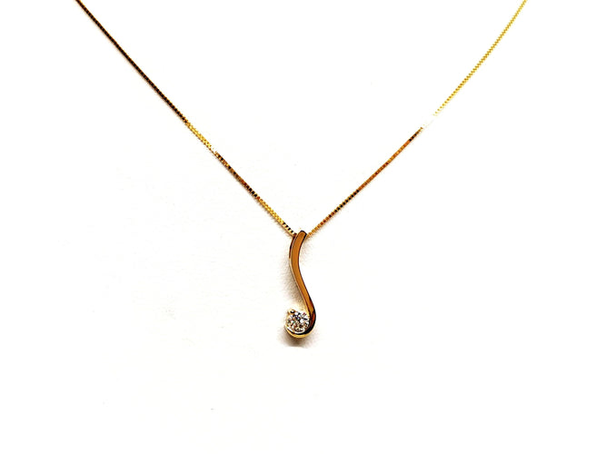 Collier Collier Chaîne + pendentif Or jaune Diamant 58 Facettes 1126006CN