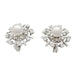 Earrings Vintage white gold earrings, diamonds, pearls. 58 Facettes 32120