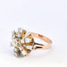 Bague Bague motifs floraux en or rose et diamants 58 Facettes 5620