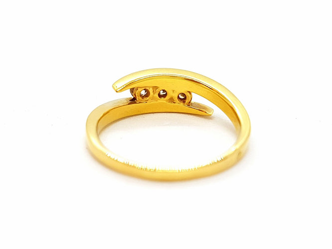 Bague 55 Bague Or jaune Diamant 58 Facettes 06318CD