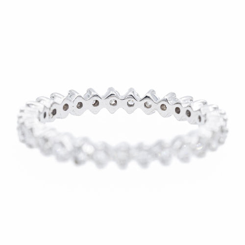 Bague 58 Bague Alliance Platine Diamant 58 Facettes 2264505CN