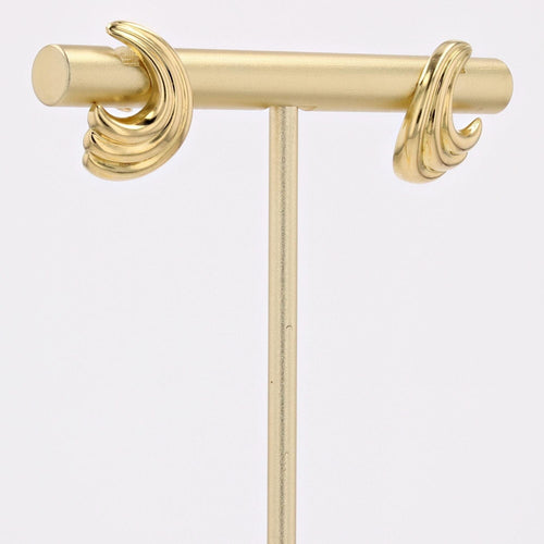 Boucles d'oreilles Boucles d'oreilles or jaune godronné 58 Facettes 15-200