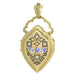 Medallion pendant in gold with enamel and natural seed beads 58 Facettes 22152-0261