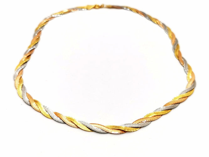 Collier Collier 3 ors Or rose 58 Facettes 1597941CN