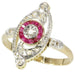 Ring 56 Ring with diamonds and rubies 58 Facettes 16267-0090