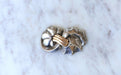 Brooch Vintage abstract brooch rose gold and silver 58 Facettes