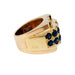 Ring 48 Tank ring in pink gold, sapphires. 58 Facettes 31020